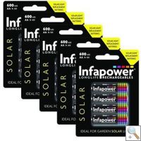 Infapower (B008) AA 600mAh Solar Light batteries - 5 x packs of 4