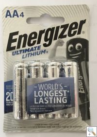 Energizer L91 Lithium AA Battery - pack of 4
