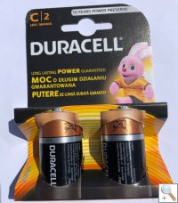 Duracell Plus C size MN1400/2 Alkaline Batteries