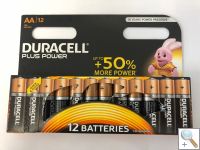 Duracell PLUS Power AA pack of 12  - MN1500 Alkaline Batteries