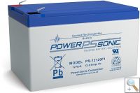 Power-Sonic PS12120 F2 12v 12Ah rechargeable SLA Battery with F2 Terminals