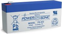 PS832 Box of 10 Power-Sonic 8v 3.2Ah SLA Battery