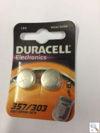 Duracell 357 / 303 (SR44) Silver Oxide Watch Battery