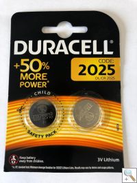 Duracell CR2025 pack of 2 - Lithium Battery