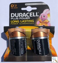 Duracell PLUS Power D MN1300/2 Alkaline Batteries