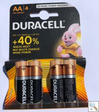 Duracell AA MN1500/4  - Alkaline Batteries