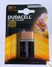 Duracell Plus Power 9v PP3 MN1604/1 Alkaline Battery