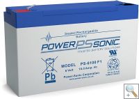 Power-Sonic PS6100 6v 10Ah rechargeable SLA Battery