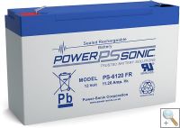 Power-Sonic PS6120 6v 12Ah rechargeable SLA Battery