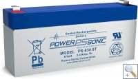 Power-Sonic PS630 6v 3.4Ah rechargeable SLA Battery