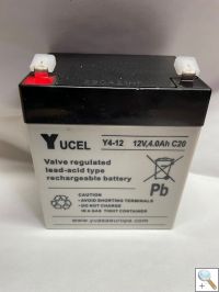 Box of 2 x Y4-12 Yuasa Yucell 12v 4Ah Replacement for Power-Sonic PS-1242 rechargeable SLA battery