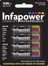 Infapower AA 1300mAh Ni-mh batteries - pack of 4