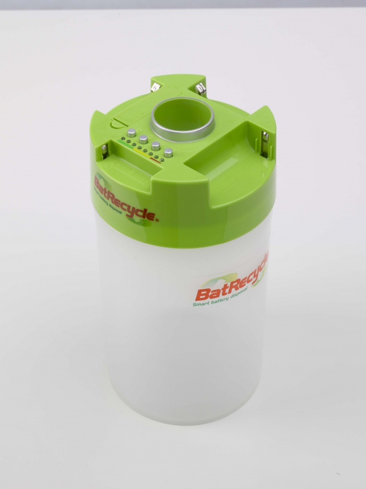 Batrecycle Smart Battery Disposal Bin with built in tester