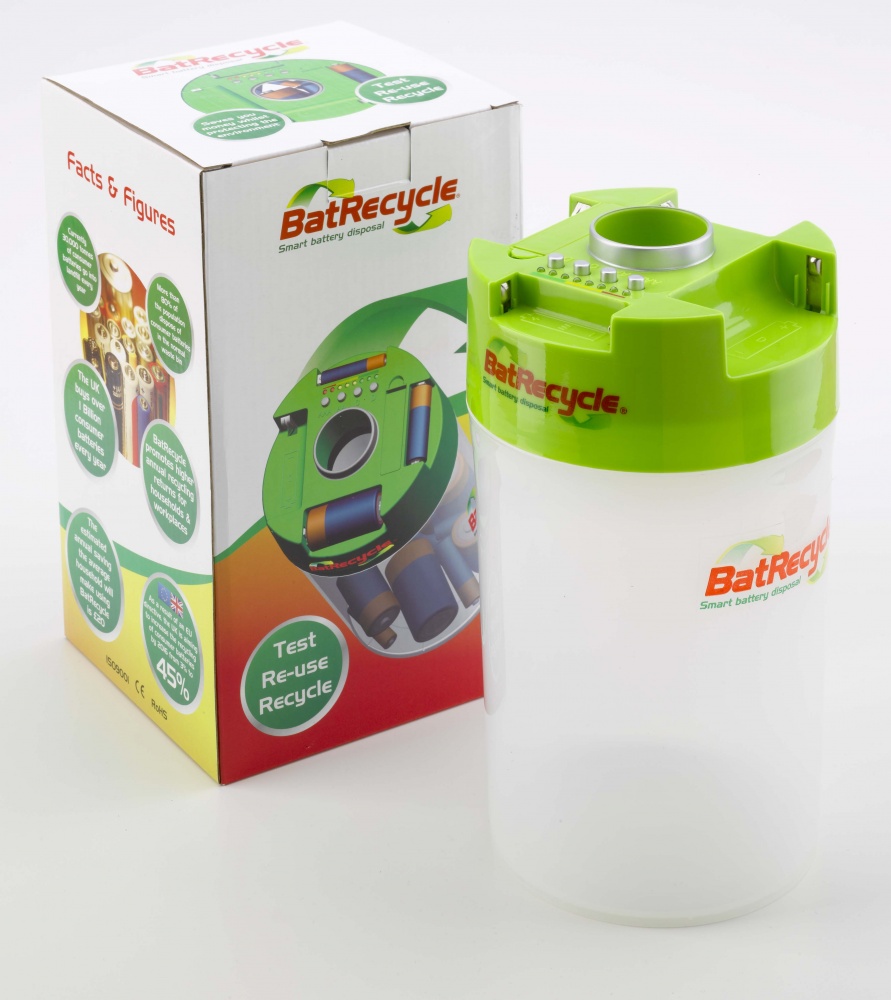 Batrecycle Smart Battery Disposal Bin with built in tester