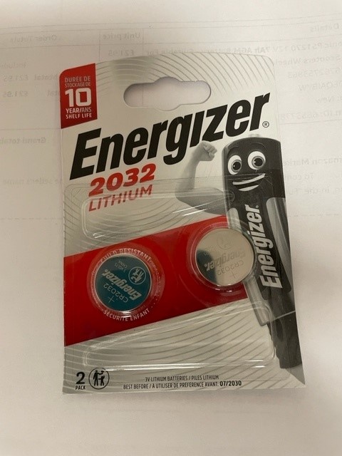 Energizer CR2032 - Blister cards of 2 Lithium Batteries