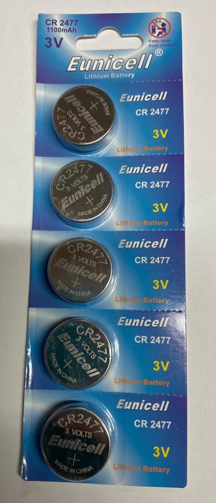 CR2477 Lithium Battery - 1100mAh - 5 pack