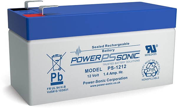PS-1212 Power-Sonic 12 volt 1.2Ah Rechargeable lead acid 12V PS1212 Battery 